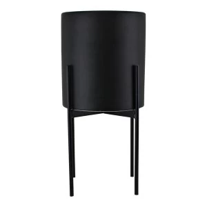 Image of Black Planter Metal Stand 28cm