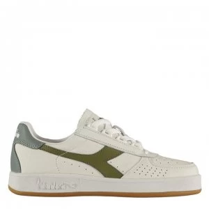 Image of Diadora Lifestyle Leather Trainers - Wht/Grn C8168