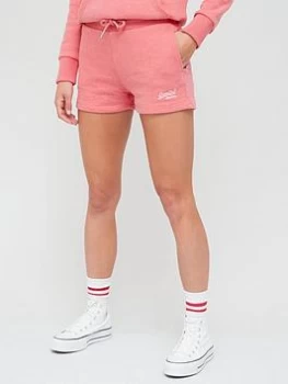 Image of Superdry Orange Label Classic Jersey Shorts - Coral , Coral, Size 8, Women