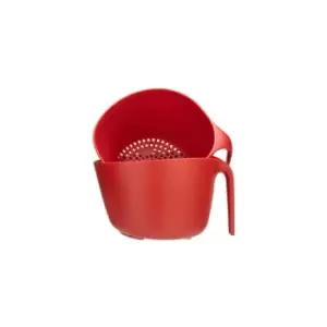 Image of Fusion Twist Mixing Bowl & Colander Set Red