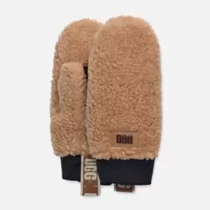Image of UGG Logo-Detailed Fleece Mittens - L/XL