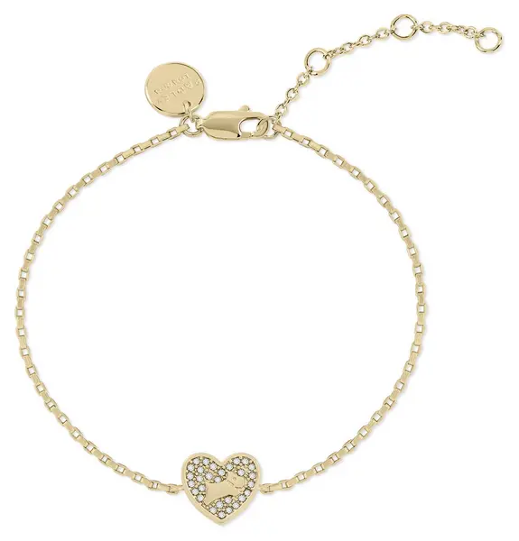 Image of Radley RYJ3386S 18ct Gold Plated PavA Stone Heart Jewellery