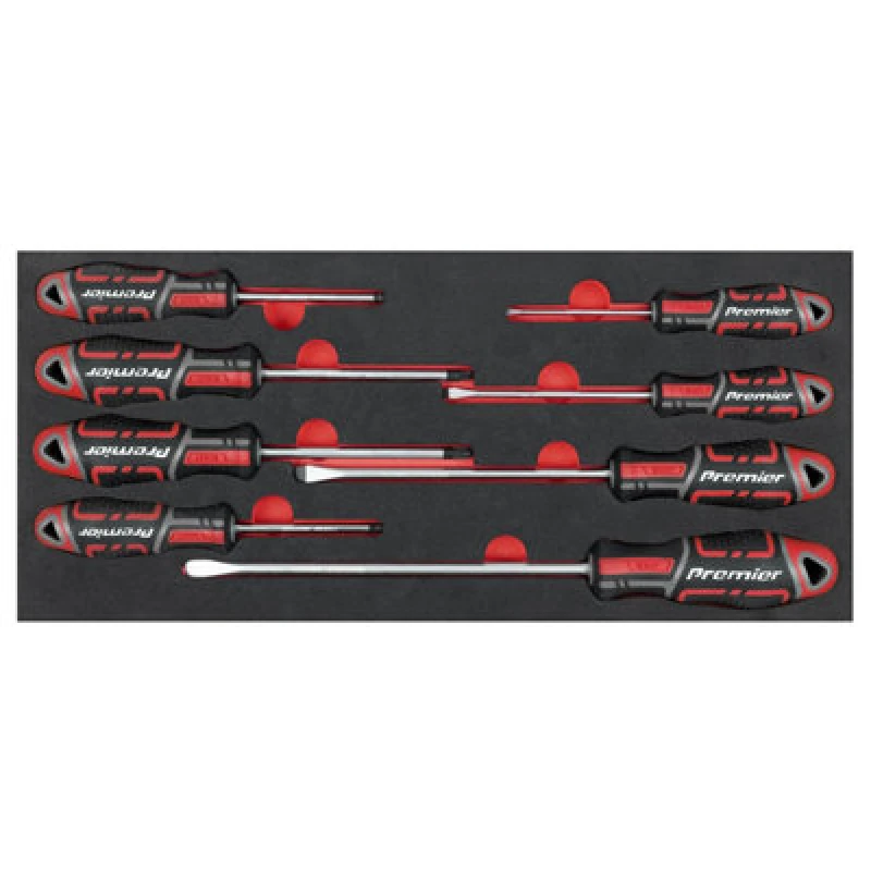 Image of Sealey Premier 8 Piece Screwdriver Set in Module Tray TBT53