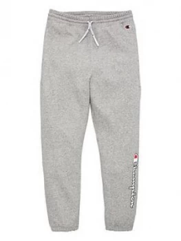 Image of Champion Boys Logo Joggers - Grey Heather