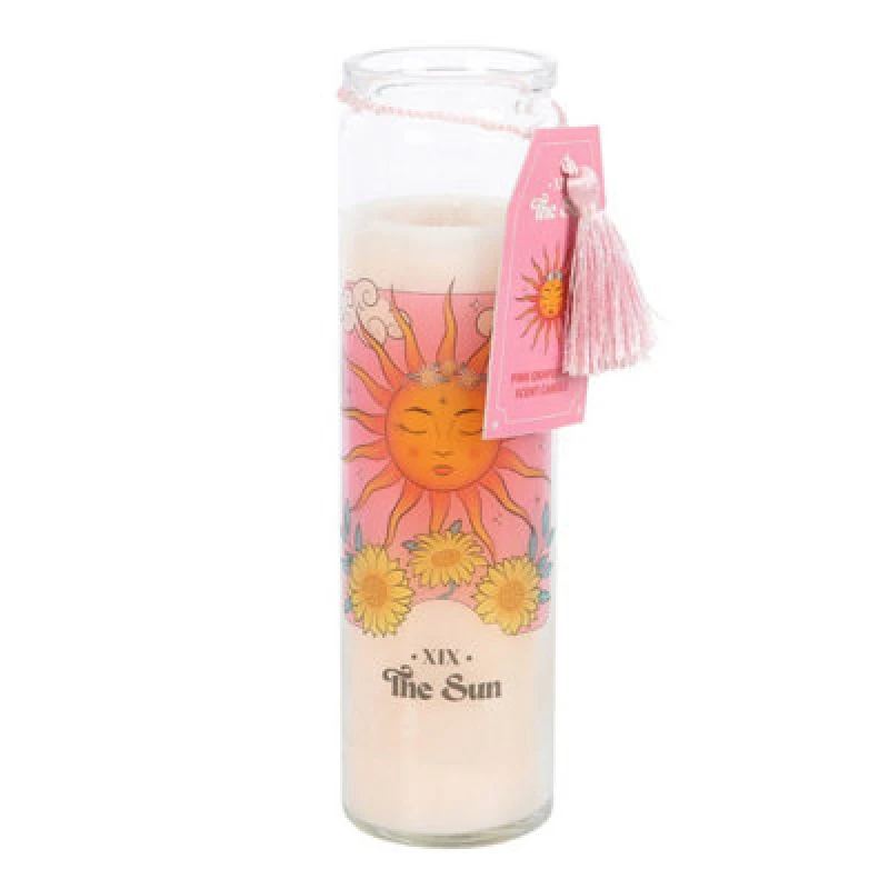 Image of Something Different Something Different The Sun Grapefruit Tube Candle in Pink Pink One Size Unisex 5063527153975