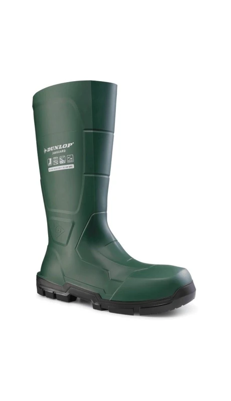 Image of Dunlop 'JobGUARD Full Safety' Wellingtons Green