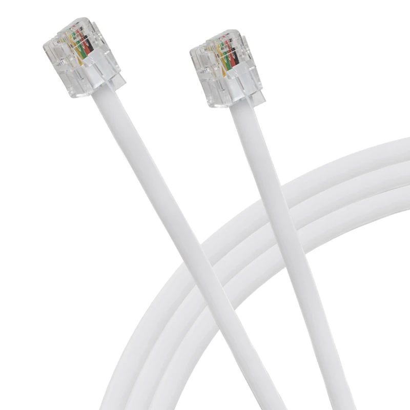 Image of Maplin RJ11 Connector to RJ11 Connector 6P4C Telephone Modem Lead 5m W