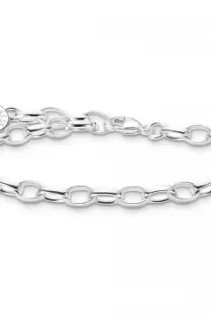 Image of Ladies Thomas Sabo Jewellery Silver Link Charmista Charm Bracelet X0287-007-21-L19