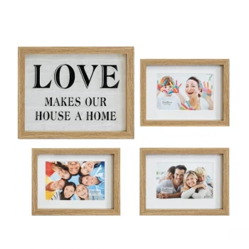 Image of Set of 4 Wooden Photo Frames - Love
