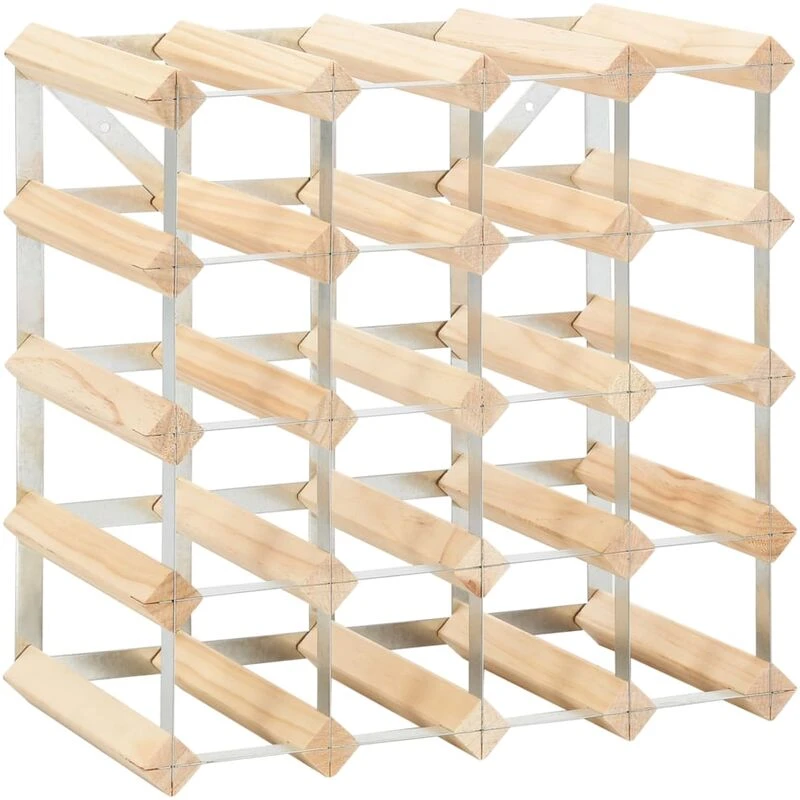 Image of VIDAXL Wine Rack for 20 Bottles Solid Pinewood vidaXL 282469