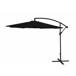 Image of Airwave - 3m Banana Cantilever Parasol Umbrella - Black - Black