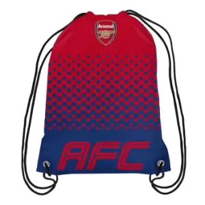 Image of Arsenal FC Fade Drawstring Bag (One Size) (Red/Blue)