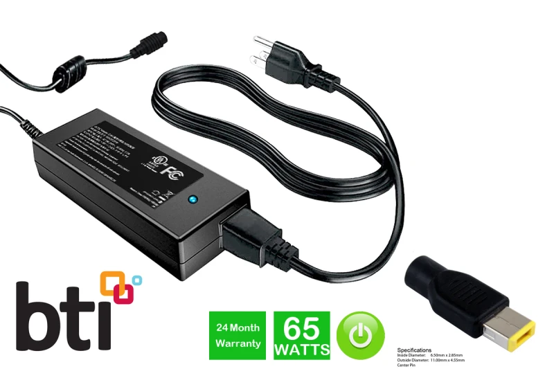 Image of BTI 0A36258 compatible charger with Lenovo slim tip incl. UK power cab