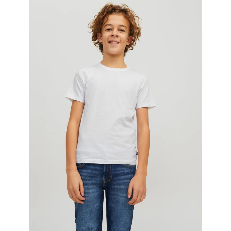 Image of Jack & Jones White Junior Organic Basic Tee White Boys 14Y 166856UK