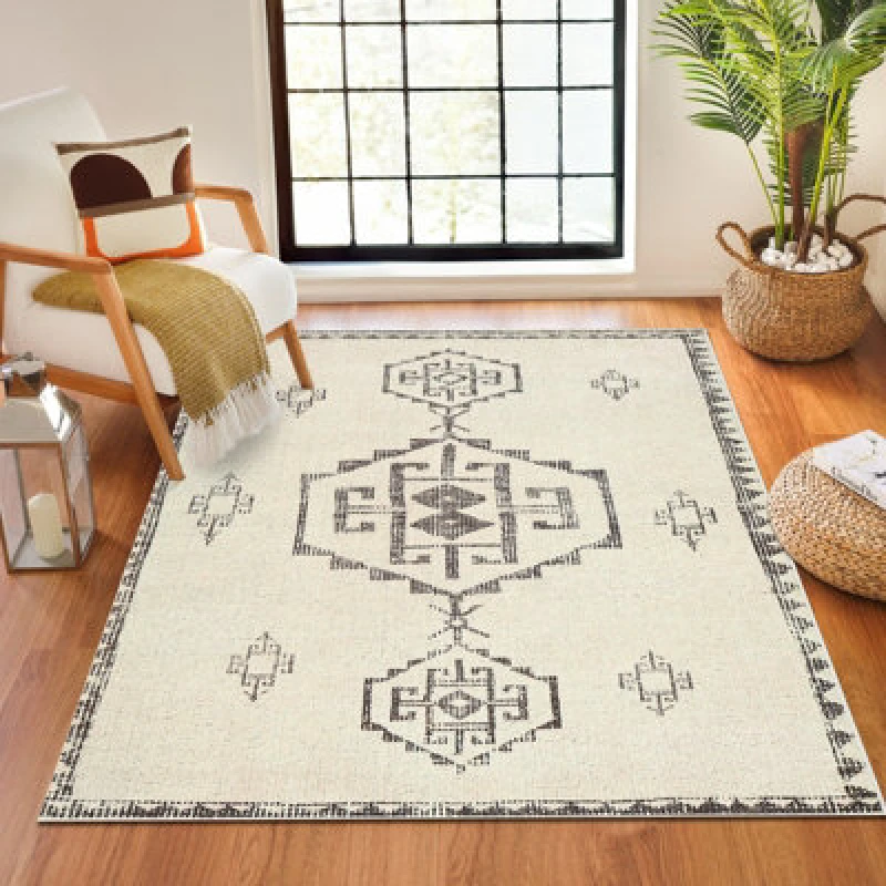 Image of Becki Owens X Livabliss Global Berber Ivory/black Solana Area Rug 200 X 275cm - Easy Care, Ideal For Living Room & Bedroom