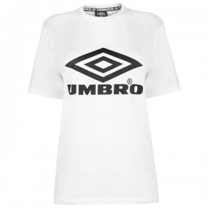 Image of Umbro Umbro Womens Boyfriend T-Shirt - White/Black