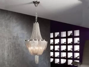 Image of Minerva 6 Light Grand Chandelier Chrome, G9