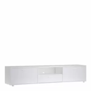 Image of Media TV-unit With 2 Doors + 1 Drawer 177cm White