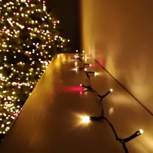 Image of 360 LED 28.7m Premier SupaBrights Indoor Outdoor Christmas Multi Function Mains Operated String Lights with Timer in Red & Vintage Gold