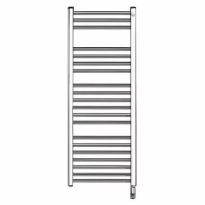 Image of Elnur 500W Chrome Heated Towel Rail With Thermostat and Manual Temperature Selector