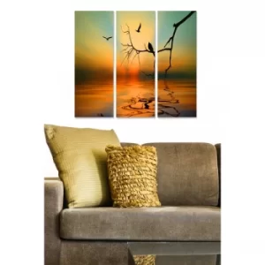 Image of MDF291795116 Multicolor Decorative MDF Painting (3 Pieces)