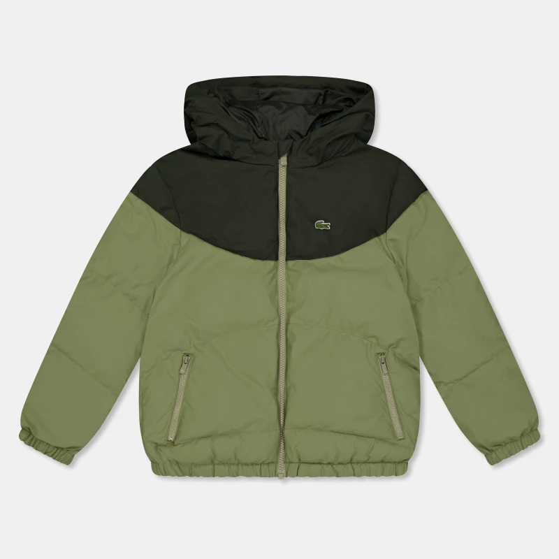 Image of Lacoste Unisex Kids Padded Water-Resistant Puffer Jacket Sapwood/Khaki unisex 8 Years