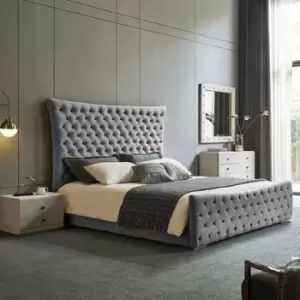 Image of Plexa Bed Single Plush Velvet Grey
