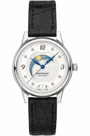 Image of Ladies Mont Blanc Boheme 30mm Day and Night Automatic Diamond Watch 114730