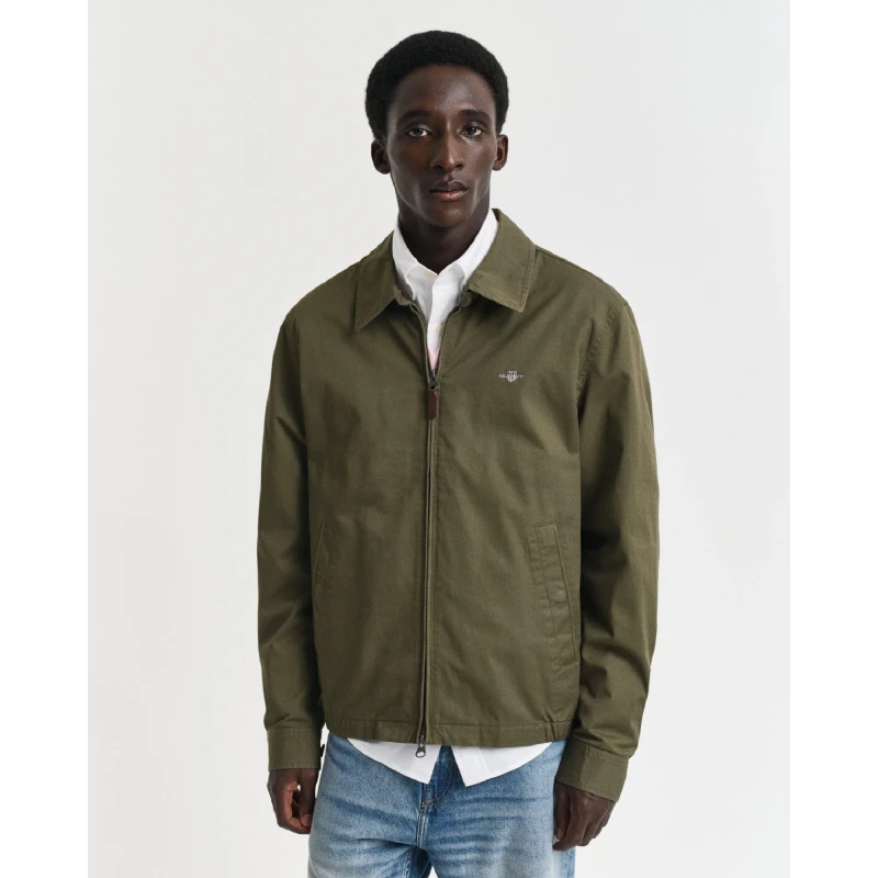 Image of Gant Cotton Windcheater Jacket Green male S