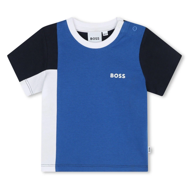 Image of Boss Block Logo Tee Infants - Blue Blue One Size