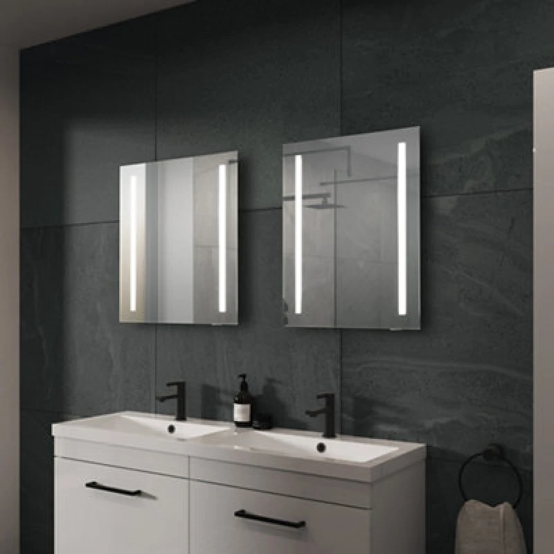 Image of Sensio Isla Rectangular Wall-Mounted Bathroom Illuminated Contemporary Mirror (H)50Cm (W)39Cm