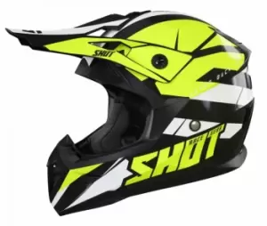 Image of SHOT Pulse Revenge Black Neon Yellow White Glossy Offroad Helmet M