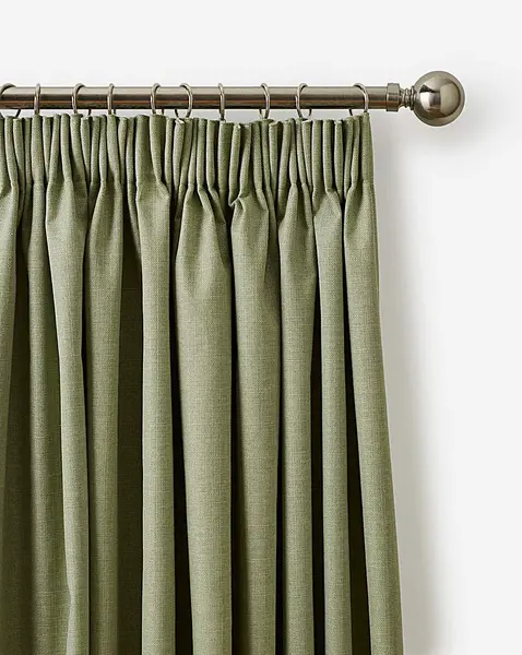 Image of JD Williams Harvard Woven Curtain Green 117 x 183cm OH14421