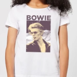 Image of David Bowie Smoke Womens T-Shirt - White