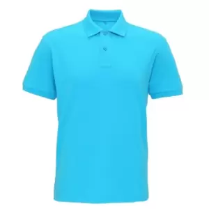 Image of Asquith & Fox Mens Super Smooth Knit Polo Shirt (L) (Turquoise)