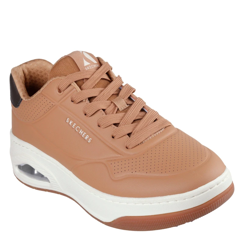 Image of Skechers Mens Uno Fast Break Court Trainers Tan Dlth/M male 10 (45)