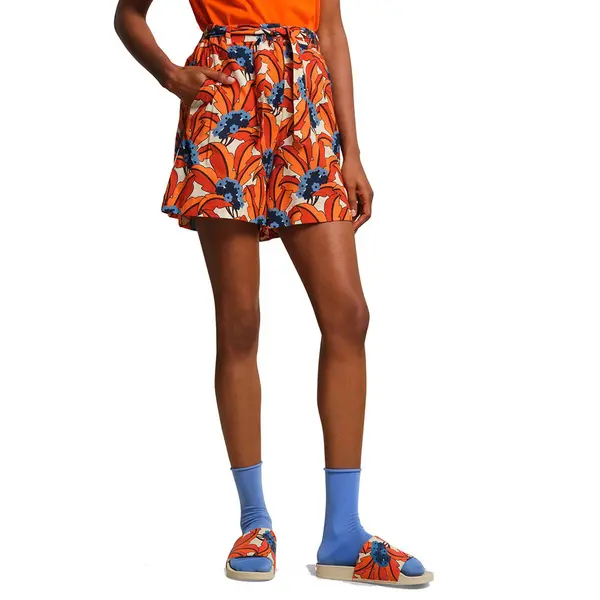 Image of Regatta Womens Orla II Lightweight Summer Shorts 12 - Waist 29' (74cm), Inside Leg 31' Orange Tropical RWJ313-NIQ-12