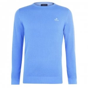 Image of Gant Gant Crew Neck Jumper - Blue 445