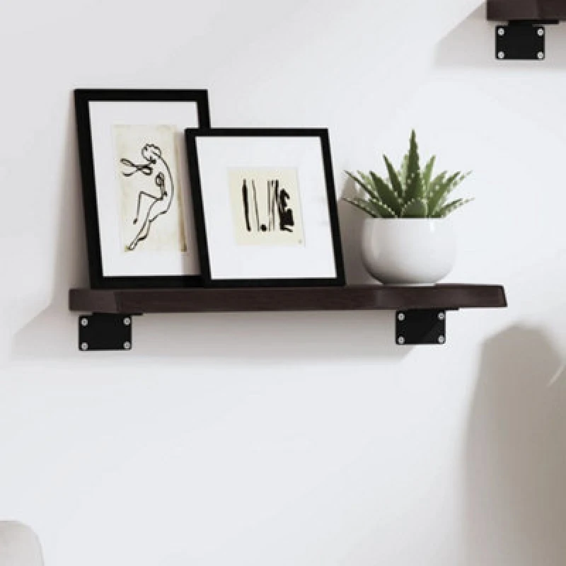 Image of VIDAXL Vidaxl - Wall Shelf Dark Brown 40x10x2cm Treated Solid Wood Oak 8720845814618