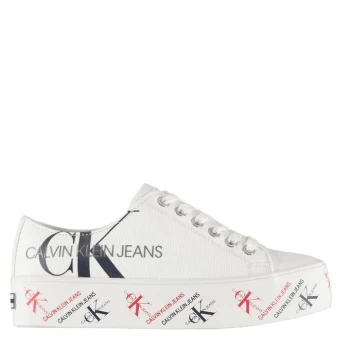 Image of Calvin Klein Jeans Zamira Flatform Trainers - White