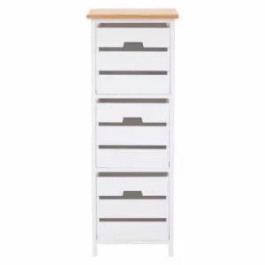 Image of Premier Housewares Newport 3 Drawer Chest, white