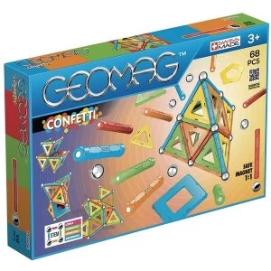 Image of Confetti 68 Pieces Geomag Construction Set