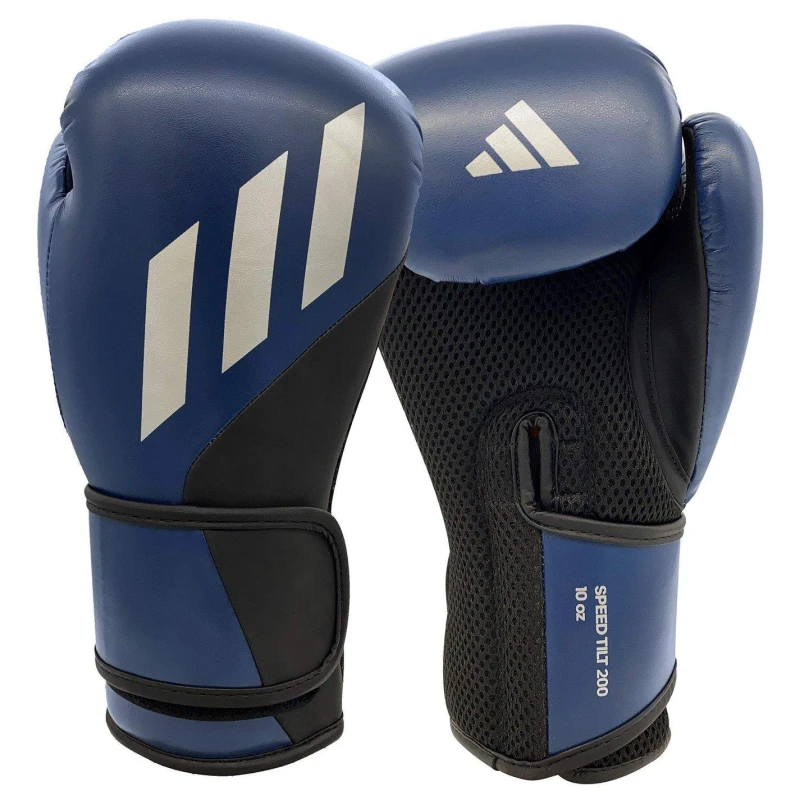 Image of adidas Adults Speed 200 Tilt Boxing Gloves Blue unisex 10oz