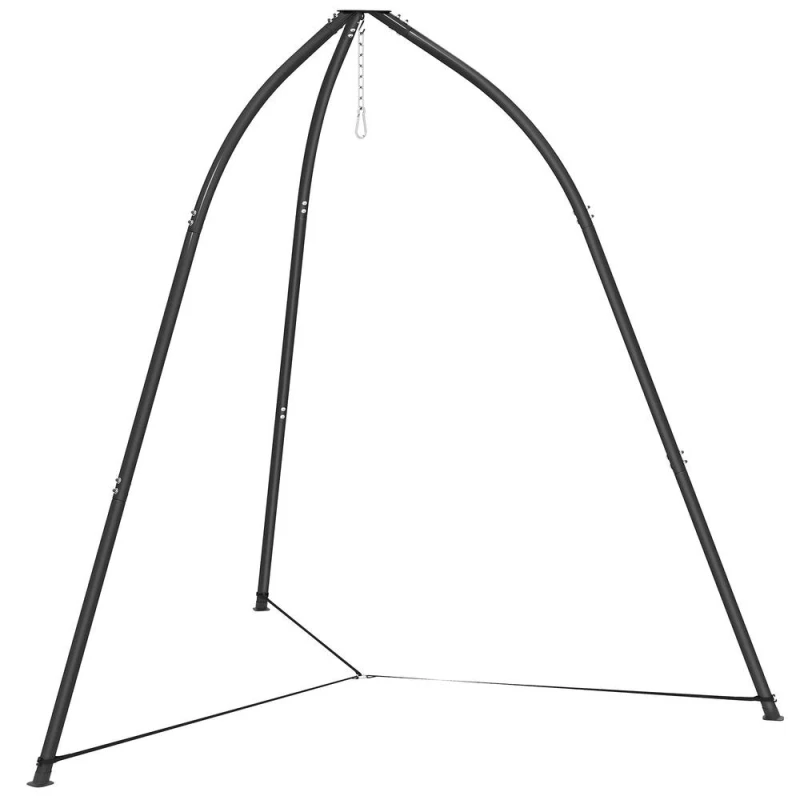 Image of OUTSUNNY Hammock Stand Adjustable Height, for Patio, Garden, Black Unisex