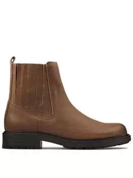 Image of Clarks Orinoco2 Mid Leather Ankle Boot, Brown, Size 4, Women