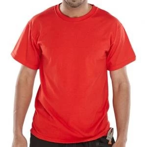 Image of Click Workwear T Shirt Heavyweight M Red Ref CLCTSHWREM Up to 3 Day