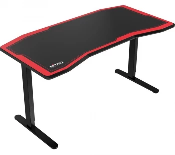 Image of NITRO CONCEPTS D16M Carbon Gaming Desk - Black & Red, Black
