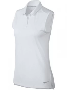 Image of Nike Golf Dry Sleeveless Polo White