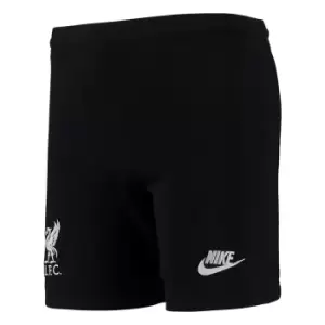 Image of Liverpool 2021-2022 Home Goalkeeper Shorts (Black) - Kids