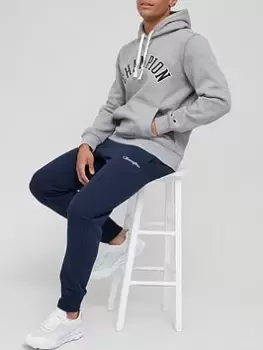 Image of Champion Bookstore Hoody, Graphite Grey Melange Jaspe Yarn Dyed, Male, Hoodies, 216569_EM525